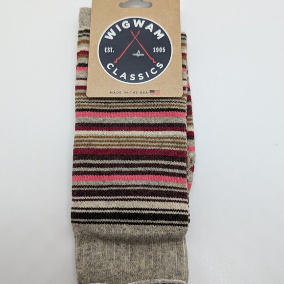 Wigwam Inline Everyday Crew Sock - Medium - Khaki - Picture 2 of 2
